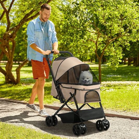 Pawhut Foldable All-Terrain Pet Stroller