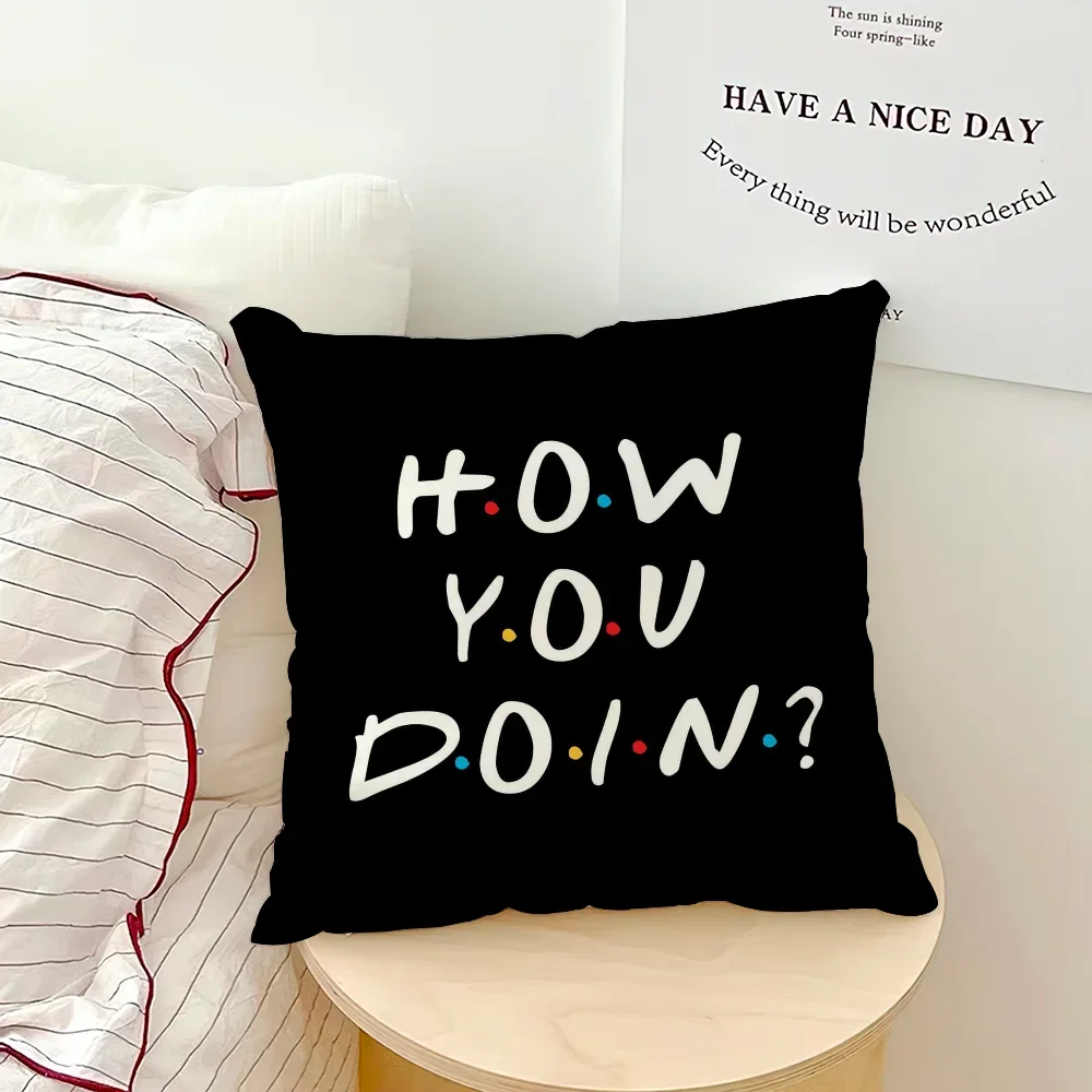 Classic Friends TV Show Cushion Cover – Sofa & Bedroom Headboard Backrest Square Pillowcase