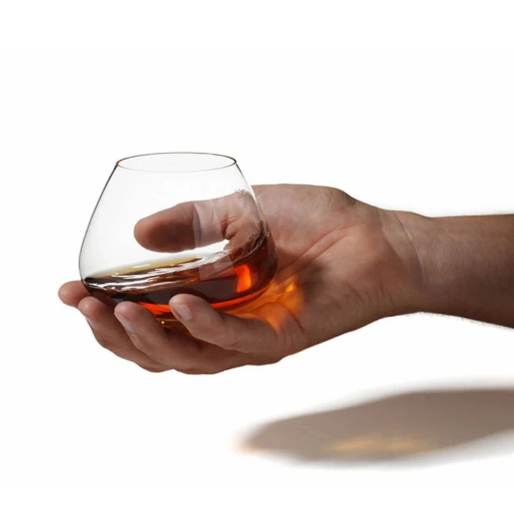 Spinning Brandy Tumbler – 250ml Big Belly Whiskey Cocktail Glass
