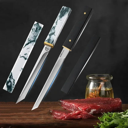 BBQ Utility Kitchen Knife – Sharp Boning & Butcher Chef Knife with Sheath