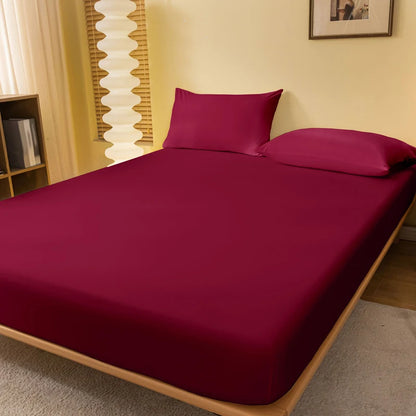 Solid Color Matte Bed Sheet – Minimalist Bedroom Bed Cover (Excluding Pillowcases)