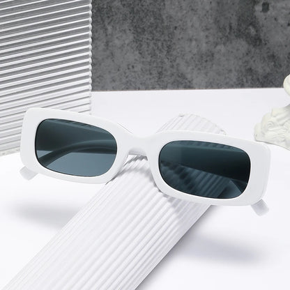 Small Rectangle Sunglasses – Retro Black UV400 for Driving & Fishing