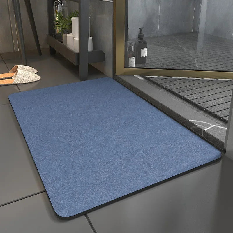 Diatom Mud Bathroom Mat – Nordic Style Anti-Slip Absorbent Toilet Floor Carpet | Soft Diatomite