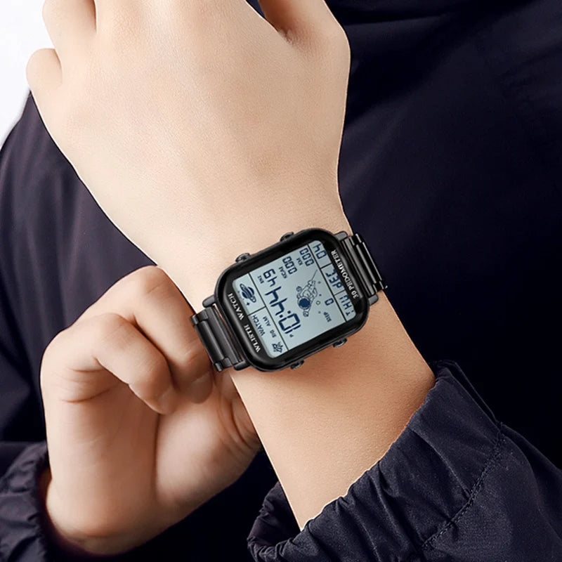 Digital Watche for Man Stopwatch Wristwatch Clock Electronic Watch Outdoor Timing Wristwatch Multi-Function Digital montre homme