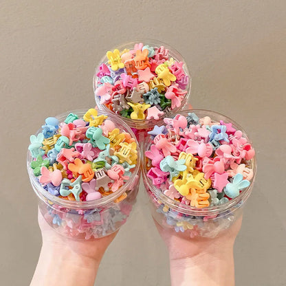 30Pcs Cute Mini Hair Claw Clips Set – Colorful Cartoon Hairpins for Girls & Kids