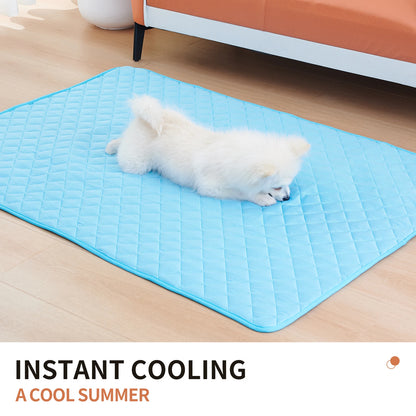 Portable Dog Cooling Mat - Ice Silk Pet Pad for Indoor & Outdoor Use - BeeTrendyShop.COM