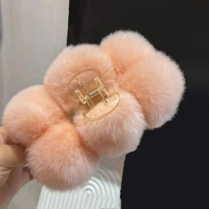 Furry Korean Hair Claw Clip – Fashion Barrette for Women