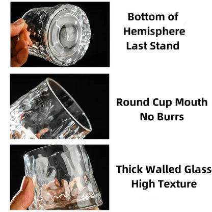 200ML Rotatable Whiskey Glass with Wooden Base – Novelty Old Fashioned Wine Cup
