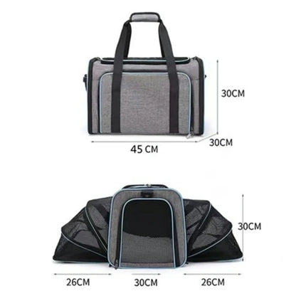 Foldable Pet Carrier Backpack – Breathable Travel Bag for Cats & Dogs up to 10kg