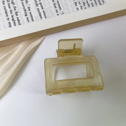 Small Square Acrylic Hair Claw Clip – Colorful Elegant Barrette for Women & Girls