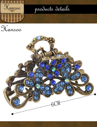 Large Frosted Square Hair Claw Clip – Solid Color Barrette for Women & Girls