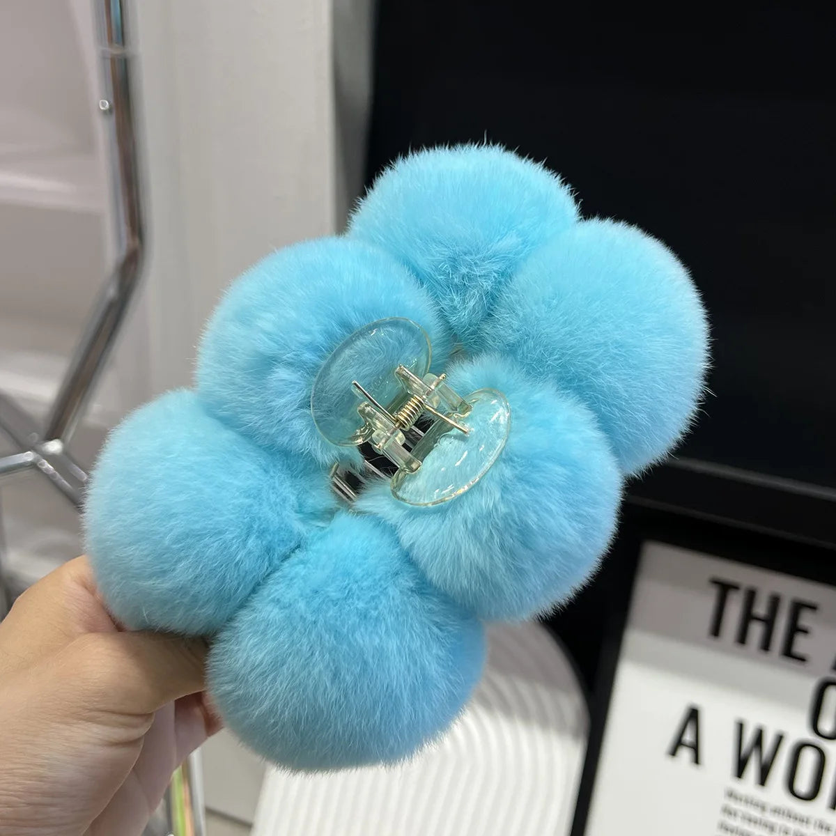 Furry Korean Hair Claw Clip – Fashion Barrette for Women