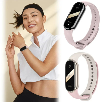 Silicone Sport Watchband for Xiaomi Mi Band 8 & 9 NFC – Waterproof Replacement Strap