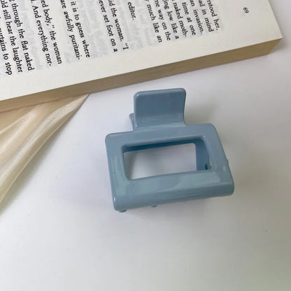 Small Square Acrylic Hair Claw Clip – Colorful Elegant Barrette for Women & Girls