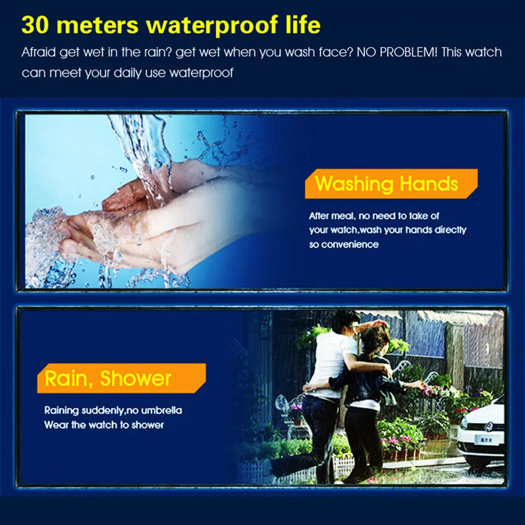 Sports Watch Men women Analog Digital Military Armys Sport LED Water Resistant Wrist Watch Band adjustable JP quartz movement