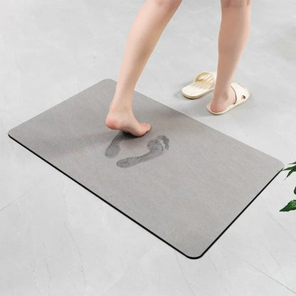 Diatom Mud Bathroom Mat – Nordic Style Anti-Slip Absorbent Toilet Floor Carpet | Soft Diatomite