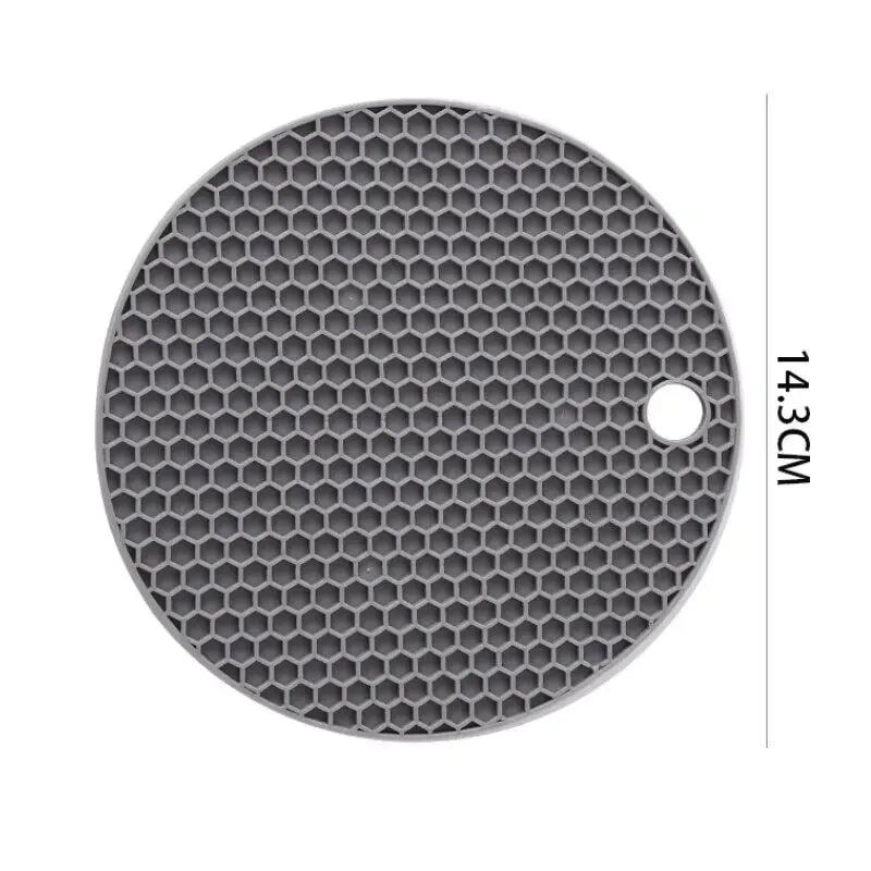 Round Silicone Coaster Mat – Heat-Resistant Non-Slip Pot Holder & Table Placemat for Kitchen