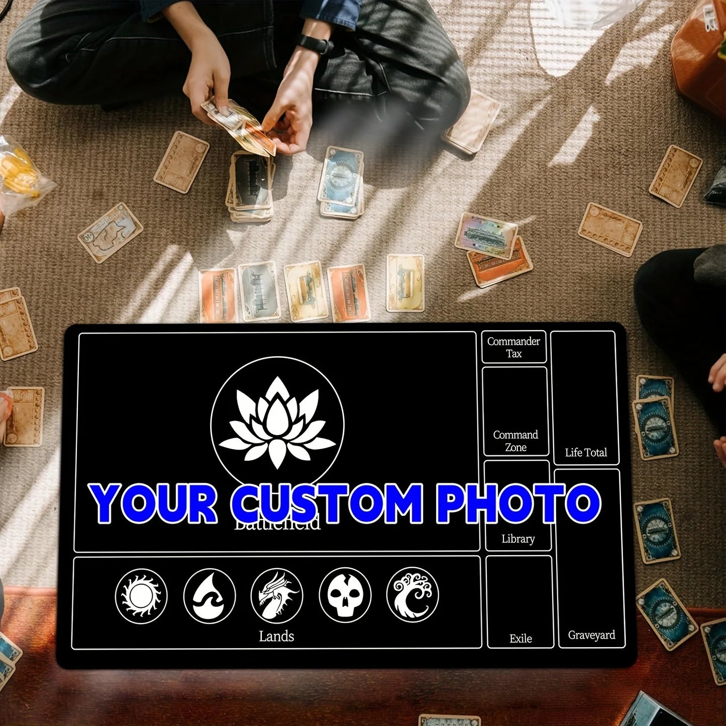 Customizable MTG Playmat – DIY Anime-Themed Rubber Gaming Mat for TCG & CCG Card Games | 35x60cm