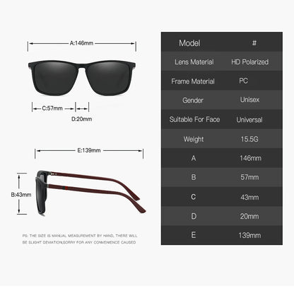 Men's Polarized Sports Sunglasses – UV400 Mirror Square Fishing Eyewear