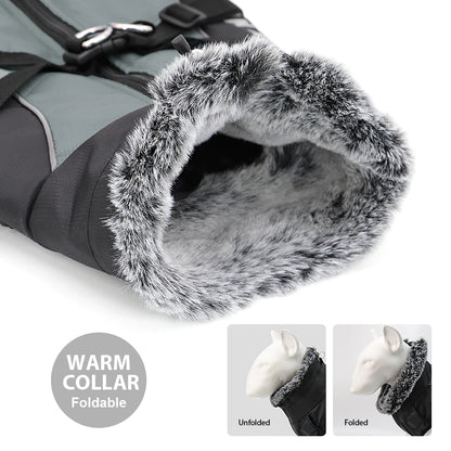 All-Weather Harness Dog Coat - Waterproof Winter Vest for Large Breeds - BeeTrendyShop.COM