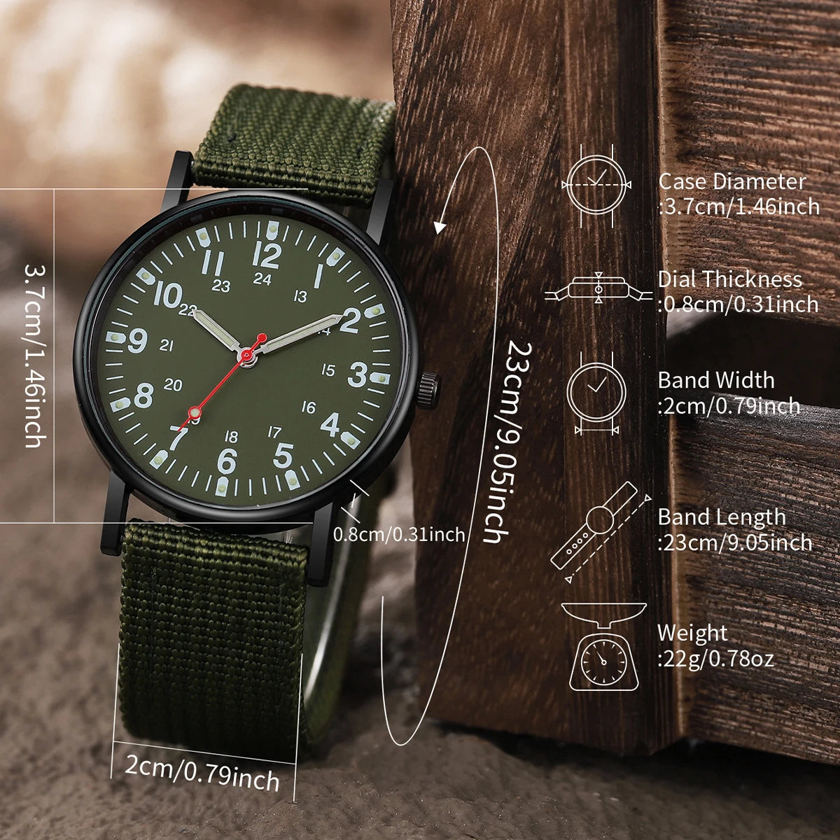 Men Watches Casual Nylon Band Sports Watch Anlog Quartz Military Wristwatches Relogio Masculino Reloj Hombre - BeeTrendyShop.COM
