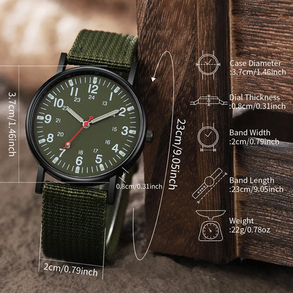 Men Watches Casual Nylon Band Sports Watch Anlog Quartz Military Wristwatches Relogio Masculino Reloj Hombre - BeeTrendyShop.COM