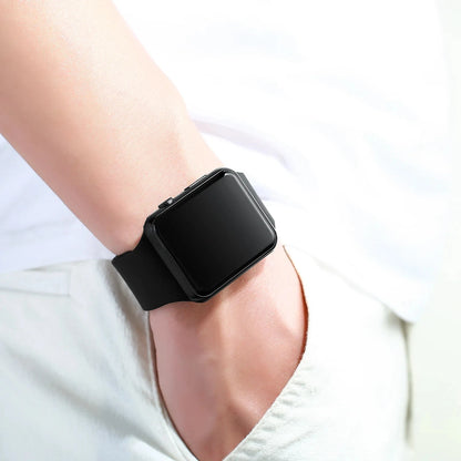 Simple Digital Watch for Men Women Fashion Sport LED Electronic Watch Black Silicone Wristband Casual Mens Watch Reloj Hombre - BeeTrendyShop.COM