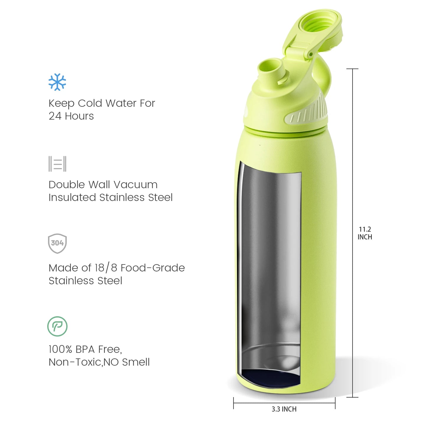 FJbottle 1000ML Stainless Steel Outdoor Tumbler – Vacuum Flask for Cold Sports