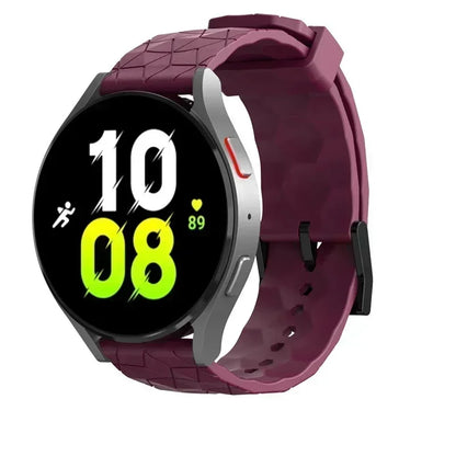 Smartwatch with a maroon band on a white background