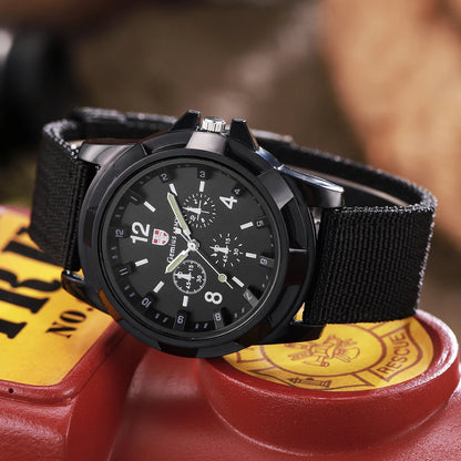 Men Watches Casual Military Quartz Sport Wristwatch Nylon Band Male Clock Watch Relogio Masculino（Without Box） - BeeTrendyShop.COM