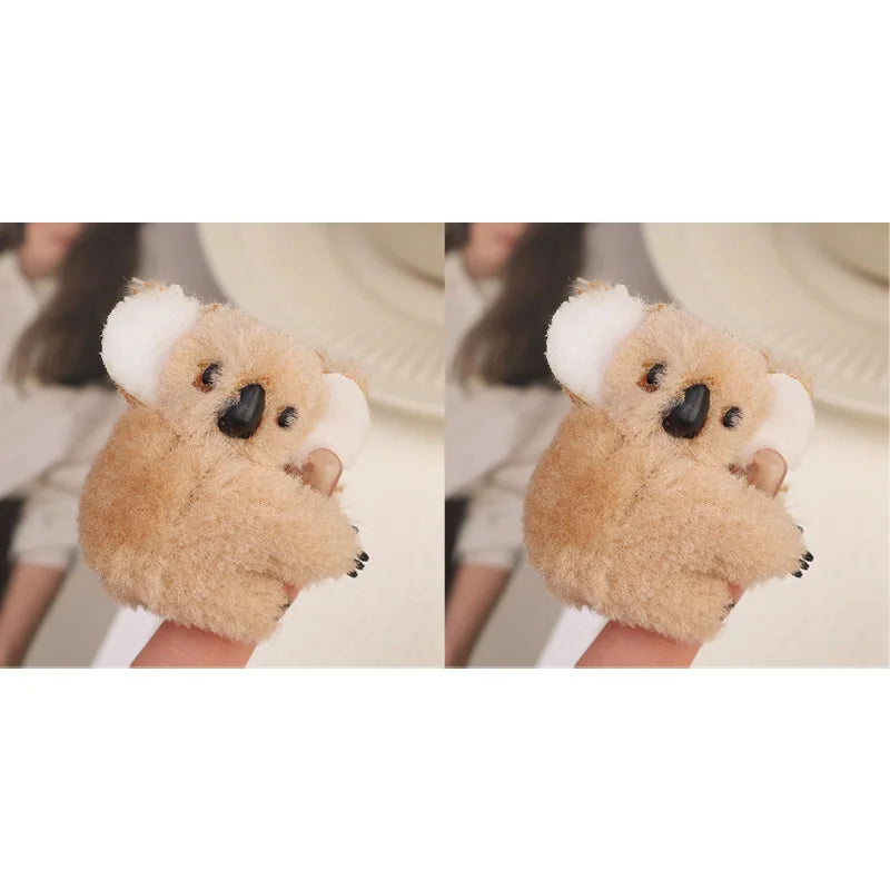 3D Plush Koala Hair Claw Clip – Cute Animal Barrette for Women & Girls