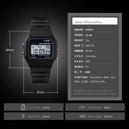 Sports Watch Men women Analog Digital Military Armys Sport LED Water Resistant Wrist Watch Band adjustable JP quartz movement - BeeTrendyShop.COM
