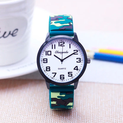 man high school students fashion personality super cool military camouflage watches men's boys big digital dial wrist watches - BeeTrendyShop.COM