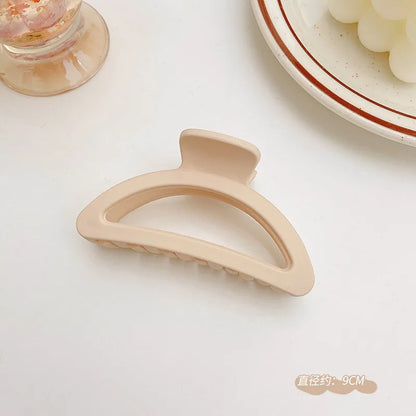 Large Acrylic Hair Claw Clip – Korean Style Coffee Color Hairpin for Women & Girls