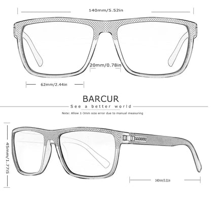 BARCUR TR90 Sports Sunglasses – Polarized Lightweight UV400 for Men