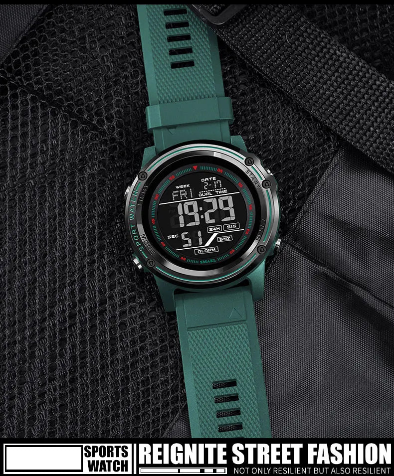 Digital Watches for Men  50m Waterproof  Sports Watches LED Big Dail Display Digital Stopwatch 8125 LED Watch Men's Wristwatches
