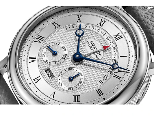 FARASUTE Men's Mechanical Watch Flyback Function Seagull Movement Month Display Week Display Calendar YearDisplay Sapphire Watch