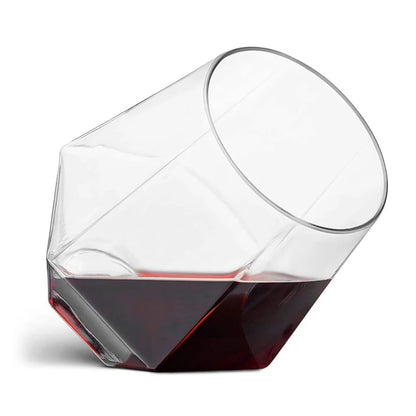 Diamond Clear Plastic Wine Glass – 360ml Party Cocktail Tumbler