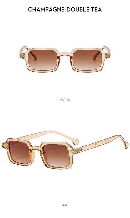 RMM Luxury Rectangle Sunglasses – Vintage Mirror UV400 for Women & Men