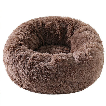 Winter Plush Pet Nest - Washable Round Bed for Cats and Dogs - BeeTrendyShop.COM