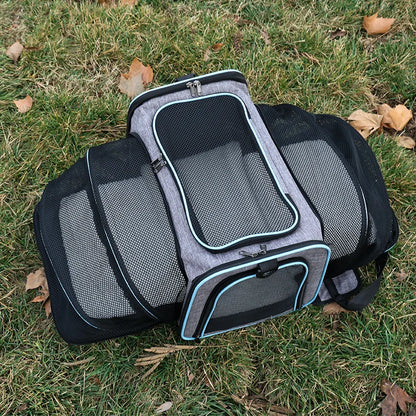 Foldable Pet Carrier Backpack – Breathable Travel Bag for Cats & Dogs up to 10kg