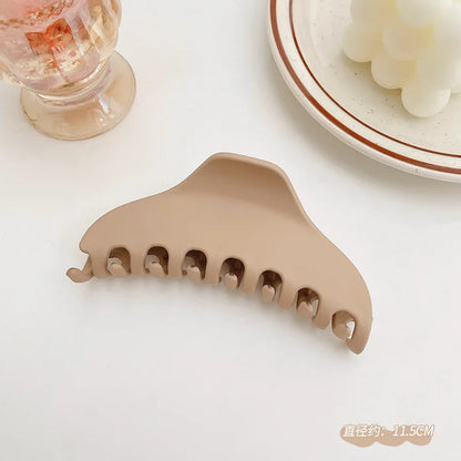 Large Acrylic Hair Claw Clip – Korean Style Coffee Color Hairpin for Women & Girls