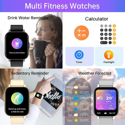 KESHUYOU Smartwatch – Bluetooth Call, Blood Oxygen & Blood Pressure Monitor, Holiday Gift