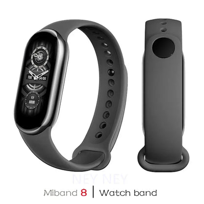 Silicone Sport Watchband for Xiaomi Mi Band 8 & 9 NFC – Waterproof Replacement Strap