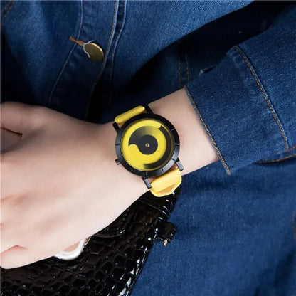Fashion Creative Rotation Watches Men Sports Watches Leather Strap Quartz Wristwatches Men Women Unisex Watch Relogio Masculino - BeeTrendyShop.COM