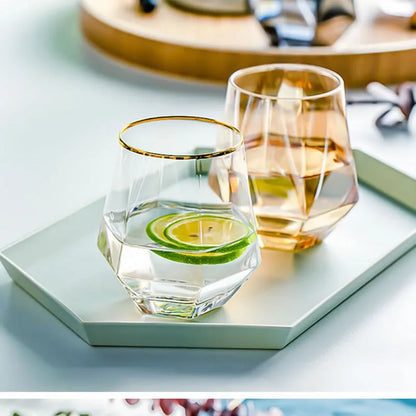 Diamond Clear Plastic Wine Glass – 360ml Party Cocktail Tumbler