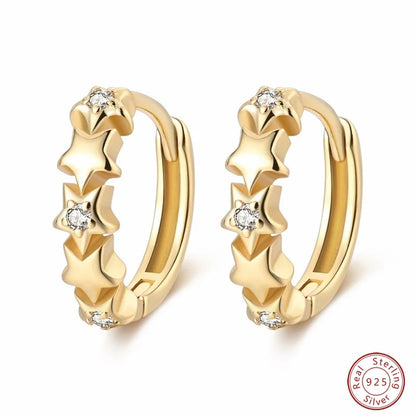 Pandach 925 Silver Pearl Bee Star Moon Stud Earrings – Trending Fashion Jewelry for Women