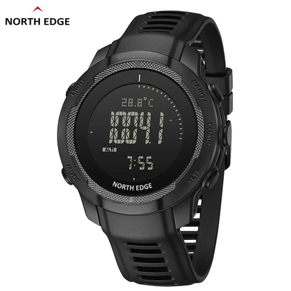 NORTH EDGE VERTICO Men's Digital Watch – Carbon Fiber, WR50M, Altimeter, Barometer & Compass