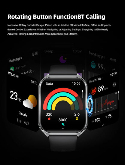 Ultra Thin Smartwatch 1.96" AMOLED – Always-On Display, Call Reminder, Compatible with Huawei & Android