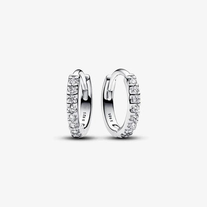 925 Sterling Silver Sparkling Hoop Earrings – Moon Pearl Heart Crystal Jewelry for Women